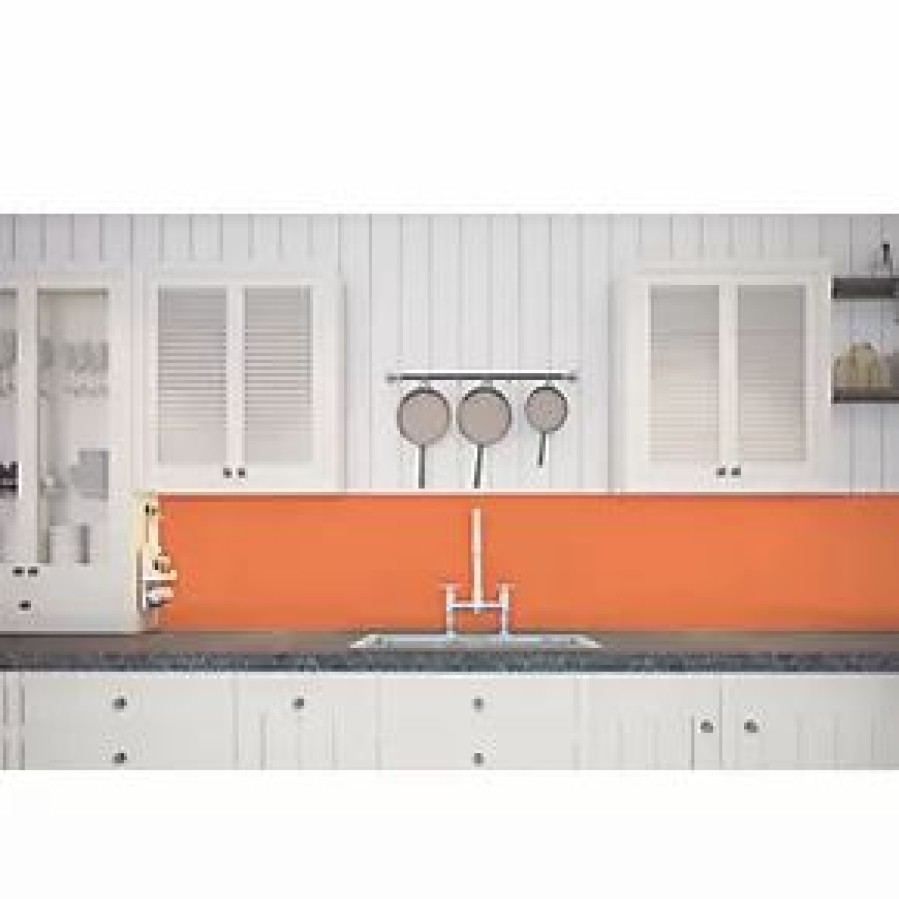 Bathroom Wall Panels * | Splashwall Bathroom Splashback Gloss Orange 900 X 2420 X 4Mm