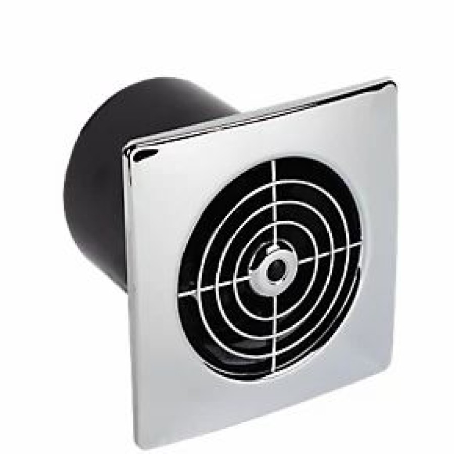 Bathroom Extractor Fans * | Manrose Lp100Ss 100Mm Axial Bathroom Extractor Fan Chrome 240V