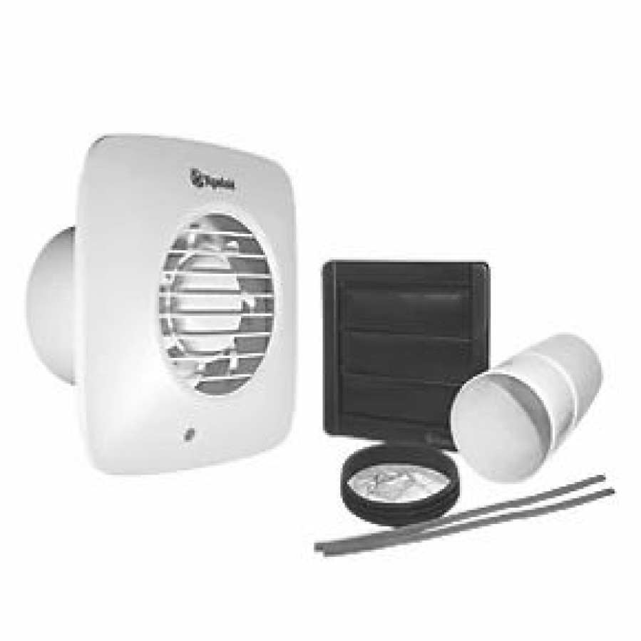 Bathroom Extractor Fans * | Xpelair Dx100Ts 100Mm Axial Bathroom Extractor Fan With Timer White 220-240V