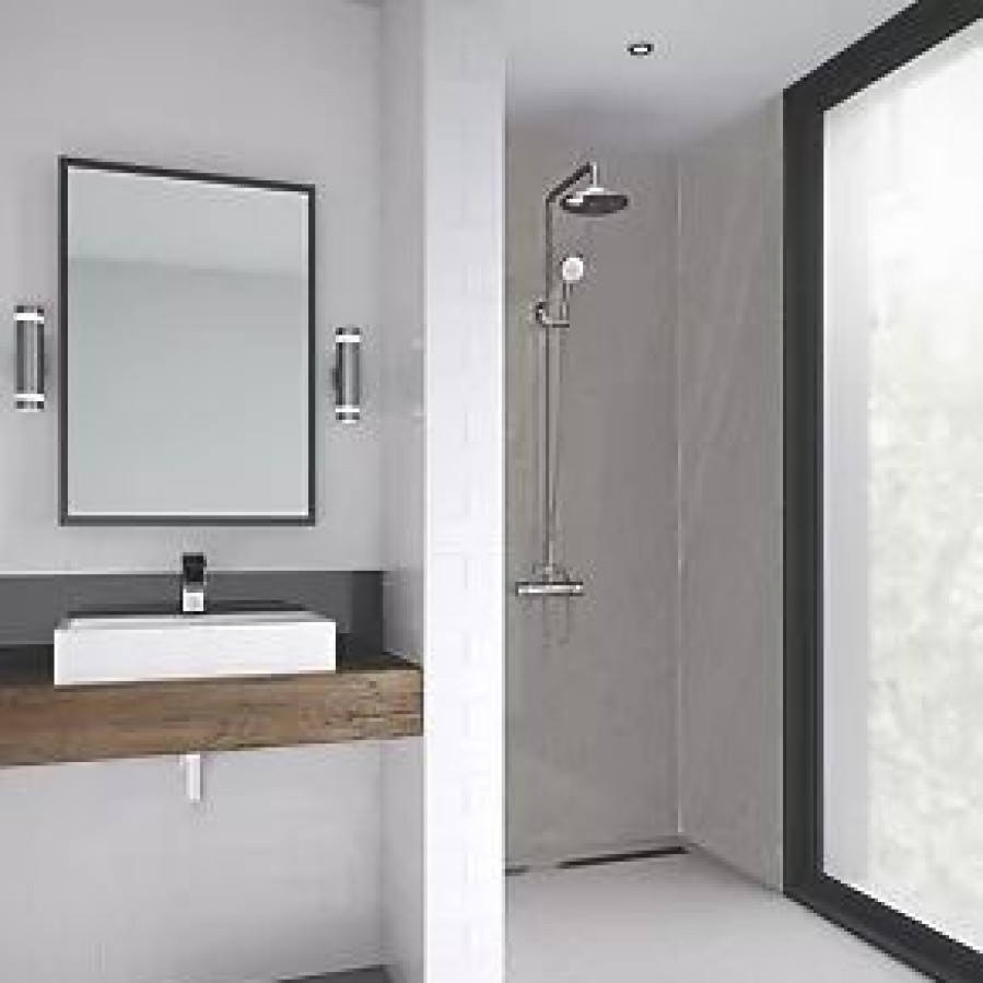 Bathroom Wall Panels * | Splashwall Laminate Panel Matt Volcanic 600 X 2440 X 11Mm