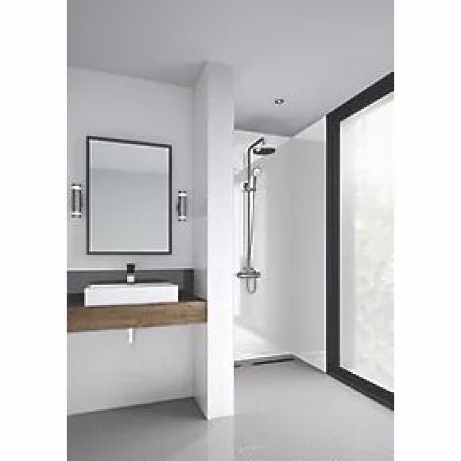 Bathroom Wall Panels * | Splashwall Bathroom Splashback Gloss White 590 X 2400 X 11Mm