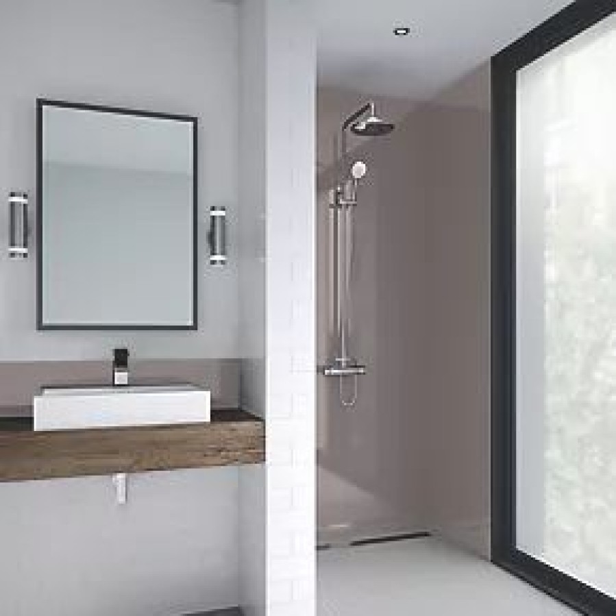 Bathroom Wall Panels * | Splashwall Bathroom Splashback Gloss Fawn 600 X 2420 X 4Mm