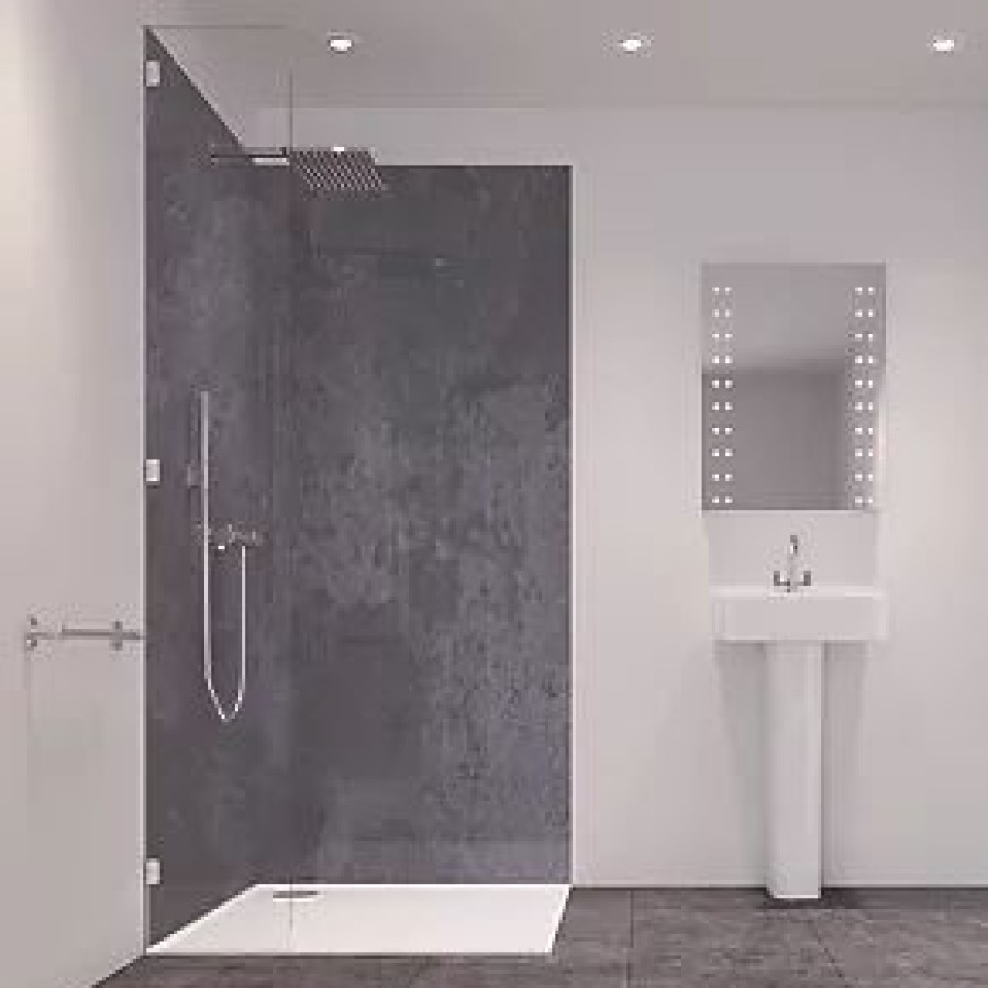 Bathroom Wall Panels * | Splashwall Laminate Panel Matt Grey Stone 590 X 2440 X 11Mm