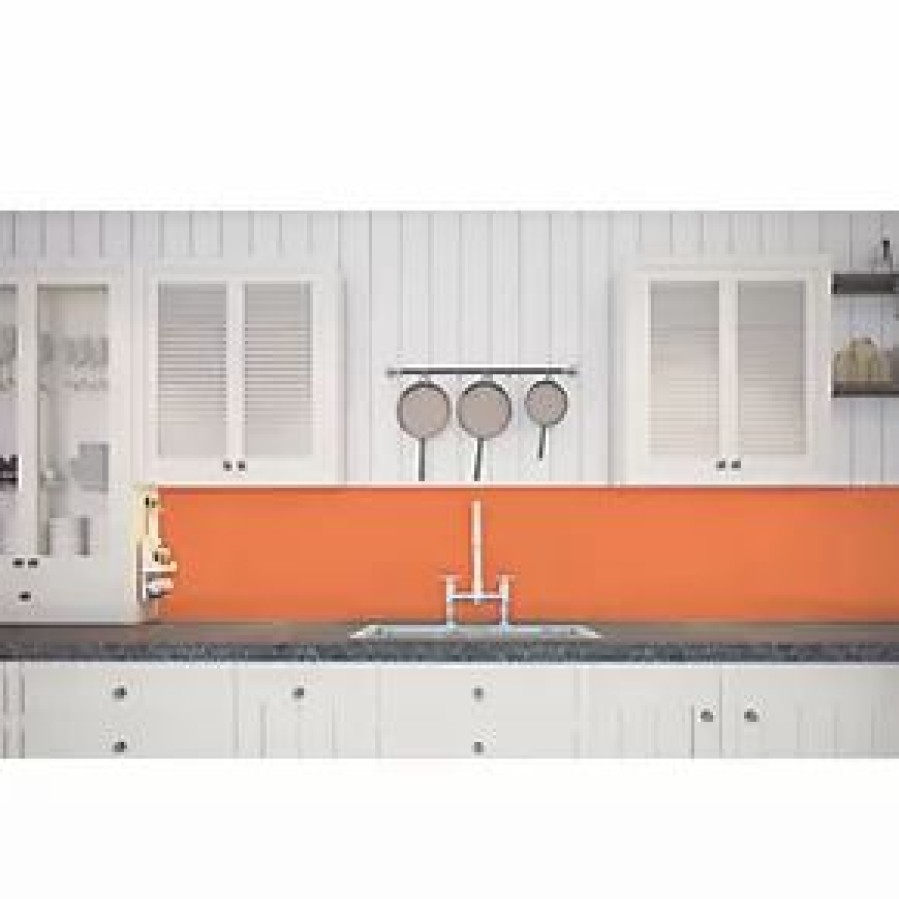 Bathroom Wall Panels * | Splashwall Bathroom Splashback Gloss Pumpkin 1200 X 2420 X 4Mm