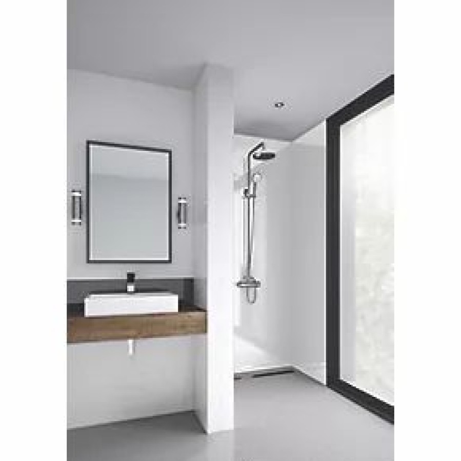 Bathroom Wall Panels * | Splashwall Bathroom Splashback Gloss White 1200 X 2400 X 11Mm