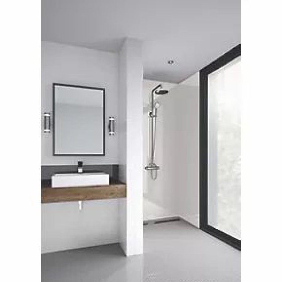 Bathroom Wall Panels * | Splashwall Bathroom Splashback Gloss Ivory 900 X 2420 X 4Mm