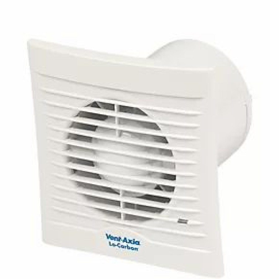 Bathroom Extractor Fans * | Vent-Axia 441625 Lo-Carbon Silhouette 100Mm Axial Bathroom Extractor Fan With Timer White 230V