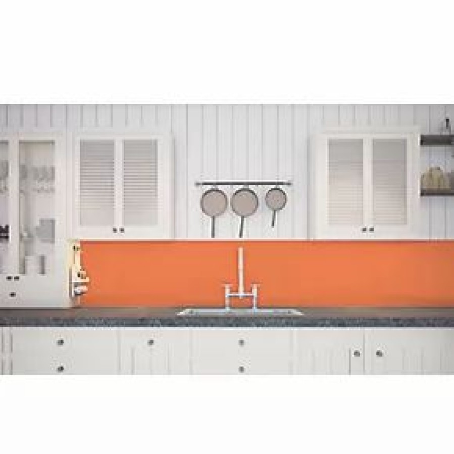 Bathroom Wall Panels * | Splashwall Bathroom Splashback Gloss Pumpkin 600 X 2420 X 4Mm