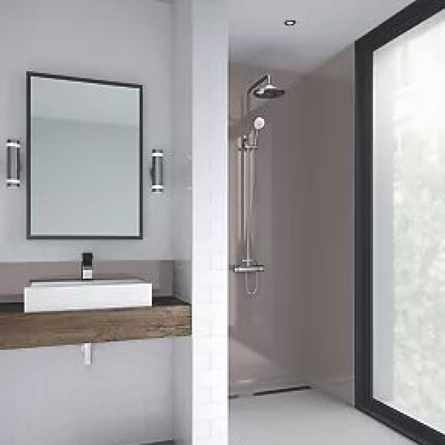 Bathroom Wall Panels * | Splashwall Bathroom Splashback Gloss Fawn 1200 X 2420 X 4Mm