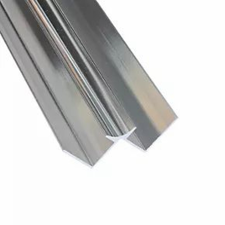 Bathroom Wall Panels * | Splashwall Internal Corner Polished Silver 2420 X 11Mm