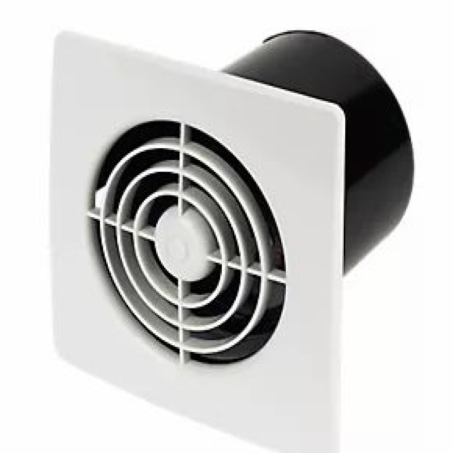 Bathroom Extractor Fans * | Manrose Lp100St 100Mm Axial Bathroom Extractor Fan With Timer White 240V