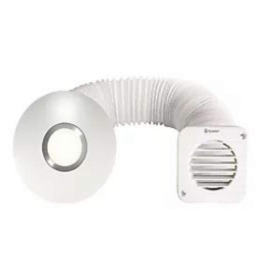 Bathroom Extractor Fans * | Xpelair Ssisfc100 Simply Silent 100Mm Axial Bathroom Shower Extractor Fan Kit With Led Light With Timer White 220-240V