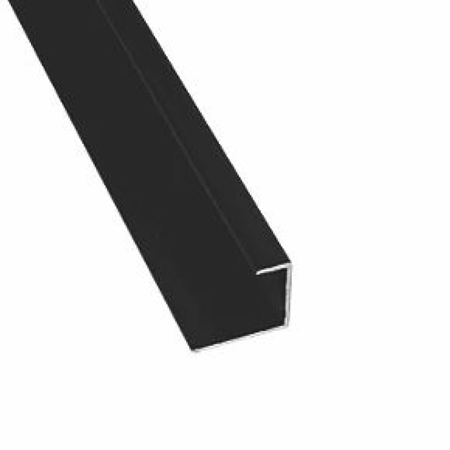 Bathroom Wall Panels * | Splashwall End Cap Black 2420 X 11Mm