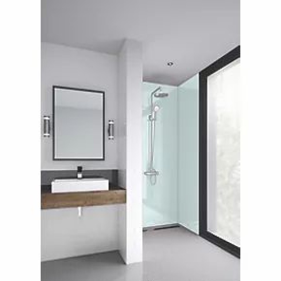 Bathroom Wall Panels * | Splashwall Bathroom Splashback Gloss Mist 1200 X 2420 X 4Mm